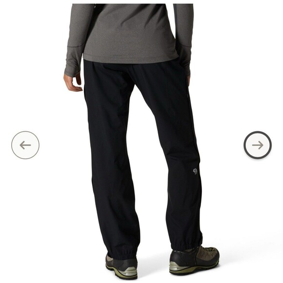 Mountain Hardwear Women’s Small Short Black Stretch Ozonic Pants Waterproof - Picture 15 of 16